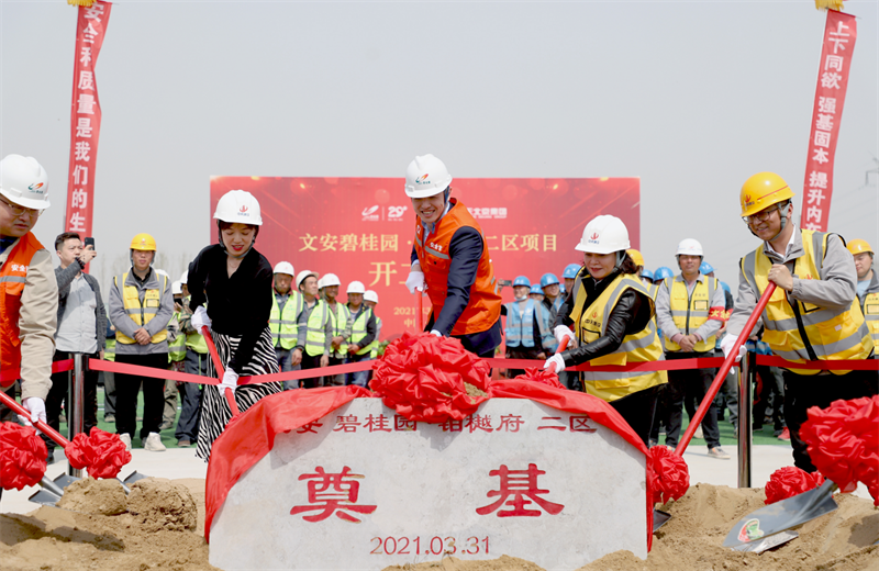2021年3月31日，由北京集团承建的碧桂园·铂樾府二区工程正式开工，携手建设单位、监理单位一同在项目部举行了隆重的奠基仪式。